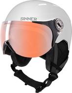 SINNER - Typhoon Visor - Mat Wit- Unisex - Maat 53, Sport en Fitness, Skiën en Langlaufen, Ophalen of Verzenden, Zo goed als nieuw