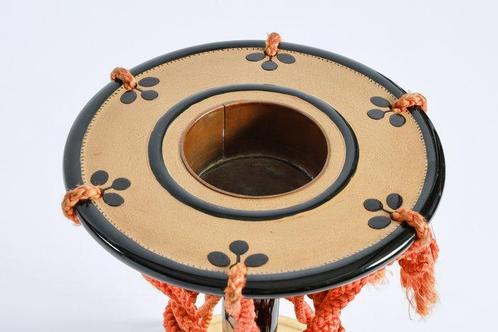 Vaas - Japanse drumvormige vaas met feniks- en, Antiek en Kunst, Antiek | Overige Antiek