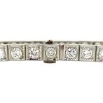 Vintage witgouden tennisarmband met diamant 14 krt, Sieraden, Tassen en Uiterlijk, Armbanden, Ophalen of Verzenden, Nieuw