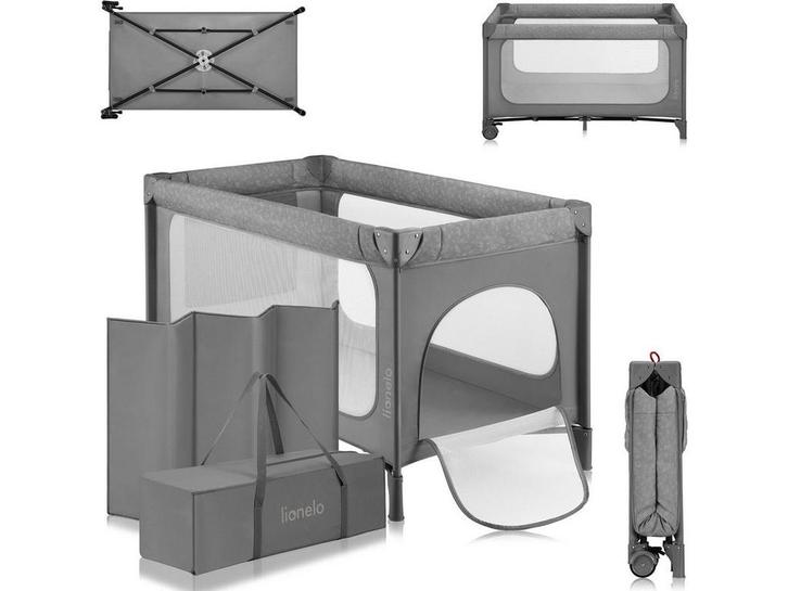 Lionelo Jasmin - Reisbedje - Easy Fold systeem - 2 Hoogtes, Caravans en Kamperen, Kampeermeubelen, Zo goed als nieuw, Verzenden