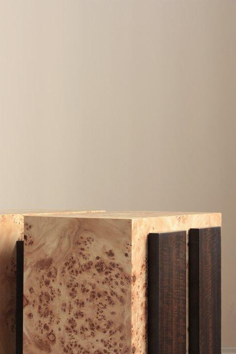 Formaminima - Bijzettafel - burlwood - Solid/One - Stripe, Antiek en Kunst, Kunst | Designobjecten