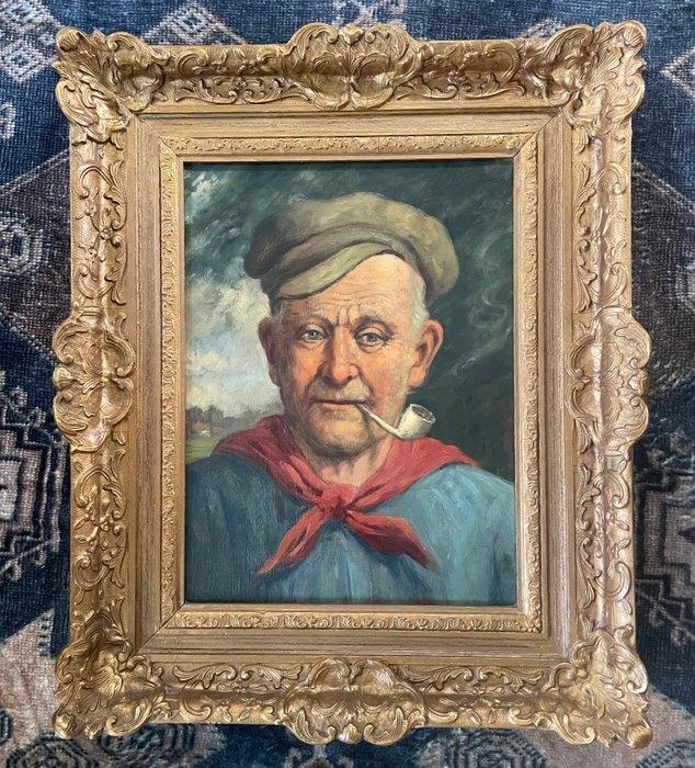Jan Theuns (1877 - 1961) - Portret van visser, Antiek en Kunst, Kunst | Schilderijen | Klassiek