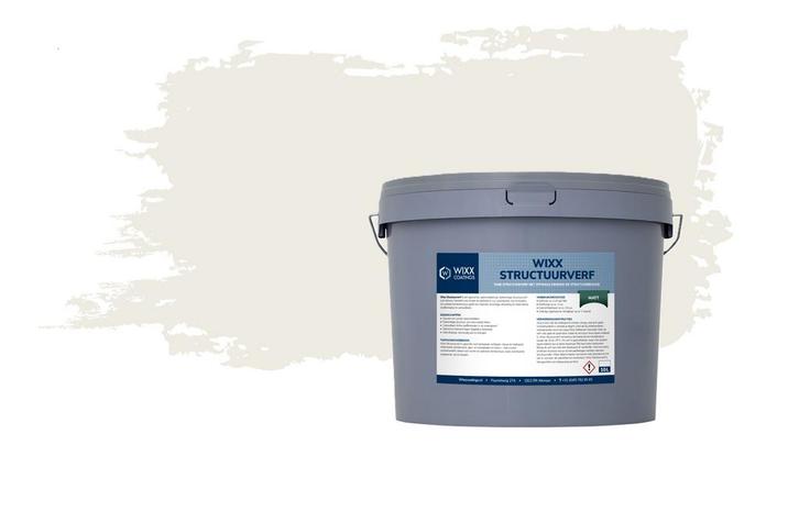 Wixx Structuurverf Mat - 10L RAL 9010 | Zuiver Wit 10L, Doe-het-zelf en Verbouw, Verf, Beits en Lak, Verf, Wit, Nieuw, 5 tot 10 liter