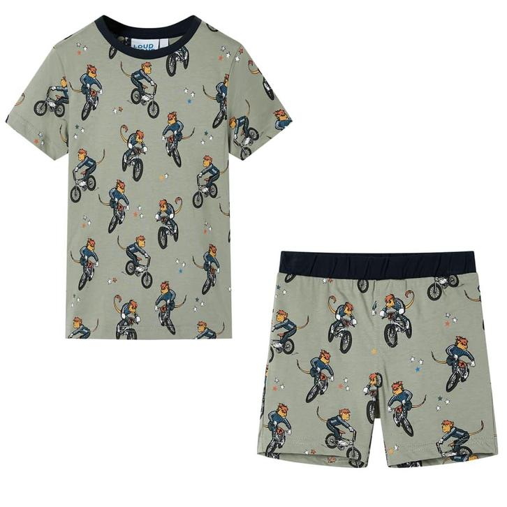 vidaXL Kinderpyjama met korte mouwen 92 lichtkaki, Kinderen en Baby's, Kinderkleding | Overige, Nieuw, Verzenden