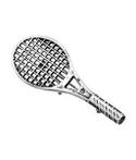 Zilveren Tennisracket broche kledingspeld