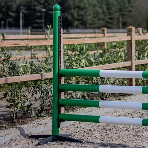 Springstaander Met Sleutelgatprofiel - Wit, Dieren en Toebehoren, Paarden en Pony's | Overige Paardenspullen, Springen, Nieuw