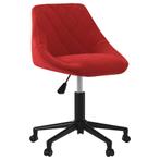 vidaXL Eetkamerstoel draaibaar fluweel wijnrood, Huis en Inrichting, Stoelen, Verzenden, Nieuw, Rood