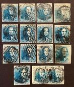 België 1849 - Leopold 1 : Epaulet 2 - 20 centimes Blauw :, Gestempeld