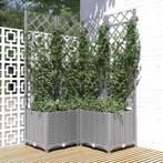 vidaXL Plantenbak met latwerk 80x80x136 cm polypropeen, Kunststof, Verzenden, Nieuw, 60 tot 100 cm
