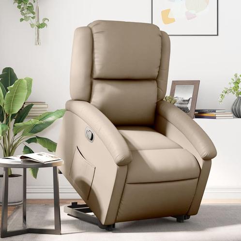 vidaXL Sta-op-stoel kunstleer cappuccinokleurig, Huis en Inrichting, Fauteuils, Nieuw, Verzenden