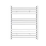Designradiator Sofia 70x60cm mat wit 330W zij aansluiting, Verzenden, Nieuw