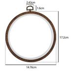 Brocante houten ring rond borduurring met stelschroef 17cm, Ophalen of Verzenden, Nieuw
