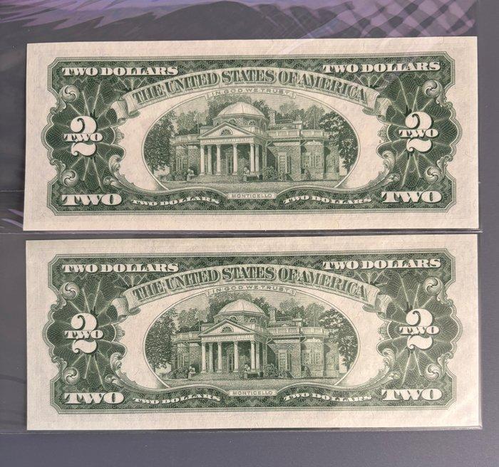 Verenigde Staten van Amerika. - 2 x 2 Dollars - 1963 -, Postzegels en Munten, Bankbiljetten | Europa | Niet-Eurobiljetten