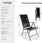Tuinstoelen verstelbaar - Ligstoel - Set van 2 - Antraciet -, Verzenden, Zo goed als nieuw