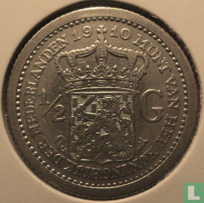 Nederland ½ gulden 1910, Postzegels en Munten, Munten | Nederland, Losse munt, Overige waardes, Goud, Zilver, Verzenden