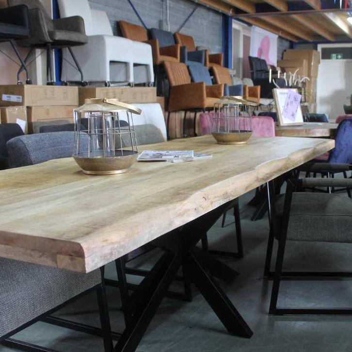 NIEUWE boomstam mango houten tafels 160-180-210-240-300 cm, Huis en Inrichting, Tafels | Eettafels, 100 tot 150 cm, 200 cm of meer