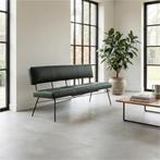 Leren eetkamerbank Solid - Toledo Verde (donkergroen) -, Ophalen of Verzenden, Nieuw, Overige kleuren, Leer