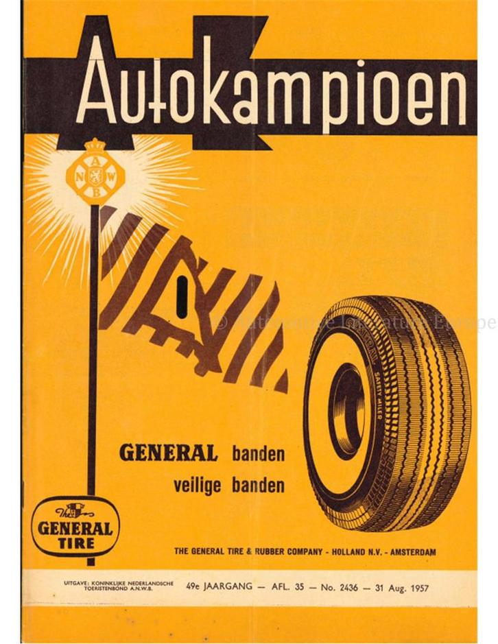1957 AUTOKAMPIOEN MAGAZINE 35 NEDERLANDS, Boeken, Auto's | Folders en Tijdschriften