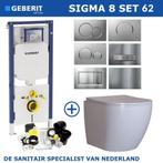 Geberit Sigma 8 (UP720) Toiletset set62 Mudo Rimless Met, Nieuw, Ophalen of Verzenden