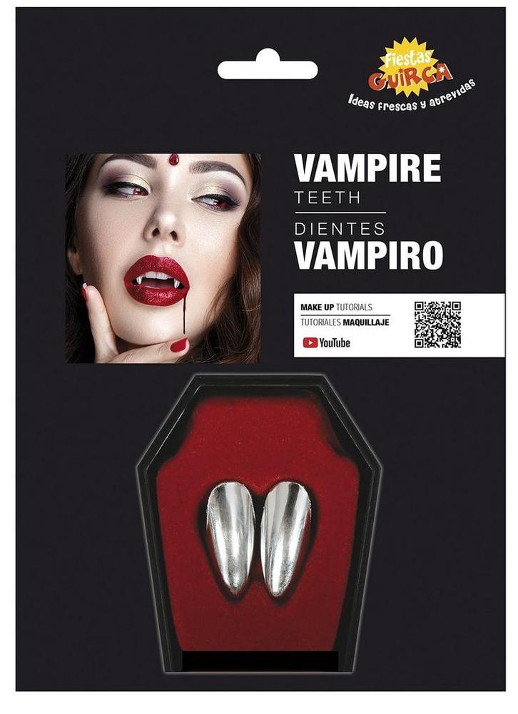 Vampier Tanden Zilver, Hobby en Vrije tijd, Feestartikelen, Feestartikel, Nieuw, Verzenden