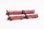 Roco H0 - Modeltrein personenwagen (4) - Vier rode rijtuigen, Hobby en Vrije tijd, Modeltreinen | H0, Nieuw