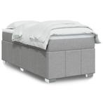 vidaXL Boxspring met matras stof lichtgrijs 90x190 cm, Huis en Inrichting, Slaapkamer | Bedden, 90 cm, Eenpersoons, Verzenden