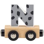 Houten letter N – grijs met magneetkoppeling (lettertrein), Kinderen en Baby's, Ophalen of Verzenden, Nieuw