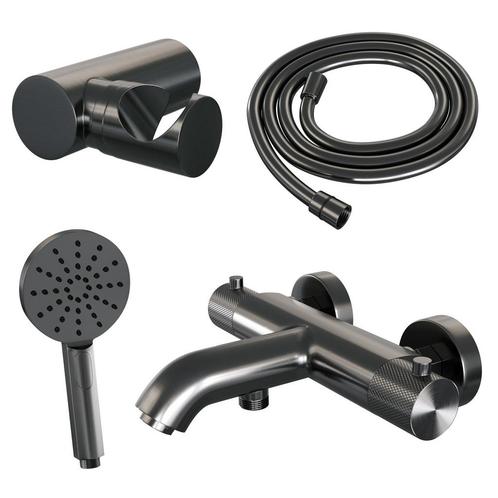 Opbouwset Bad- en Douchekraan Brauer Gunmetal Carving, Doe-het-zelf en Verbouw, Sanitair, Ophalen of Verzenden