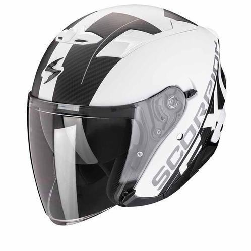 Scorpion EXO-230 QR Wit Matt Zwart Jet Helm, Motoren, Kleding | Motorhelmen, Jethelm, Heren, XXL, Nieuw met kaartje, Overige merken