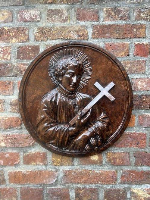 sculptuur, Fijn gesulpteerde Heilige Johannes de Doper. Neo, Antiek en Kunst, Kunst | Niet-Westerse kunst