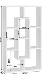 Witte Zwevende Wandplank met 8 Vakken, Verzenden, Nieuw