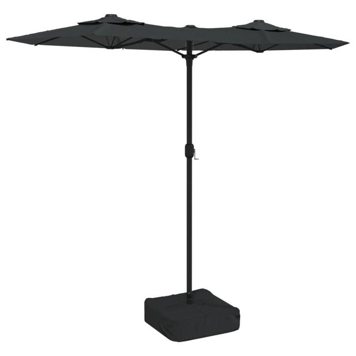 Parasol 316cm grijs | B-keuze | Scherpe Prijs, Tuin en Terras, Parasols, 1 tot 2 meter, Waterdicht, Nieuw, Zweefparasol, Ophalen of Verzenden