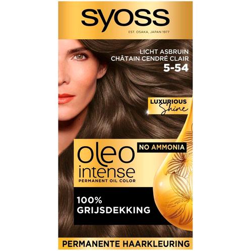Syoss Oleo Intense 5-54 Licht Asbruin Haarkleuring, Sieraden, Tassen en Uiterlijk, Uiterlijk | Haarverzorging, Nieuw, Verzenden