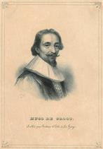 Portrait of Hugo Grotius, Antiek en Kunst, Kunst | Etsen en Gravures