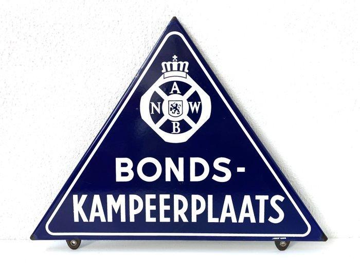 ANWB Bondskampeerplaats - Emaille bord van Langcat Bussum, Antiek en Kunst, Antiek | Wandborden en Tegels