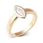 Verlovingsring - 18 karaat Witgoud, Geel goud - 0.50ct. tw., Sieraden, Tassen en Uiterlijk, Antieke sieraden