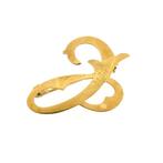 Vintage gouden fantasie broche (gouden broche, geelgoud), Sieraden, Tassen en Uiterlijk, Broches, Ophalen of Verzenden, Gebruikt