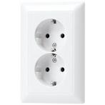 Jung 2V Wandcontactdoos + randaarde inbouw voor Y-doos, Doe-het-zelf en Verbouw, Nieuw, Stopcontact