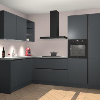 Onyxgrijze greeploze keuken Cognac 99404, Huis en Inrichting, Keuken | Complete keukens, Verzenden