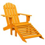 vidaXL Tuinstoel Adirondack met voetenbank massief vurenhout, Tuin en Terras, Verzenden, Nieuw, Hout