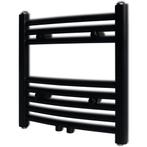 vidaXL Radiator / handdoekenrek gebogen 480x480 mm zwart, Doe-het-zelf en Verbouw, Verwarming en Radiatoren, Verzenden, Nieuw
