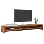 vidaXL Monitorstandaard 100x24x13 cm bewerkt hout oud, Verzenden, Nieuw