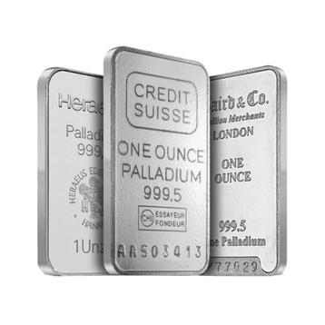 1 Troy ounce palladium baar diverse producenten beschikbaar voor biedingen