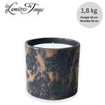 Geurkaars Lisboa Ambre Noire - 1,8 kg - Les Lumières du, Ophalen of Verzenden, Nieuw