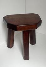 Kruk - Eik - Achtkantige kruk, Antiek en Kunst