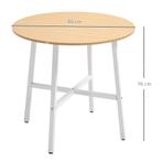 TRUUSK Moderne Eettafel - Staal & Natuurhout - 80x80x76 cm -, Huis en Inrichting, Tafels | Eettafels, Verzenden, Nieuw