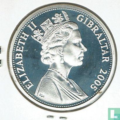 Gibraltar 5 pounds 2005 (PROOF - zilver) 200th anniversa..., Postzegels en Munten, Munten | Europa | Niet-Euromunten, Losse munt
