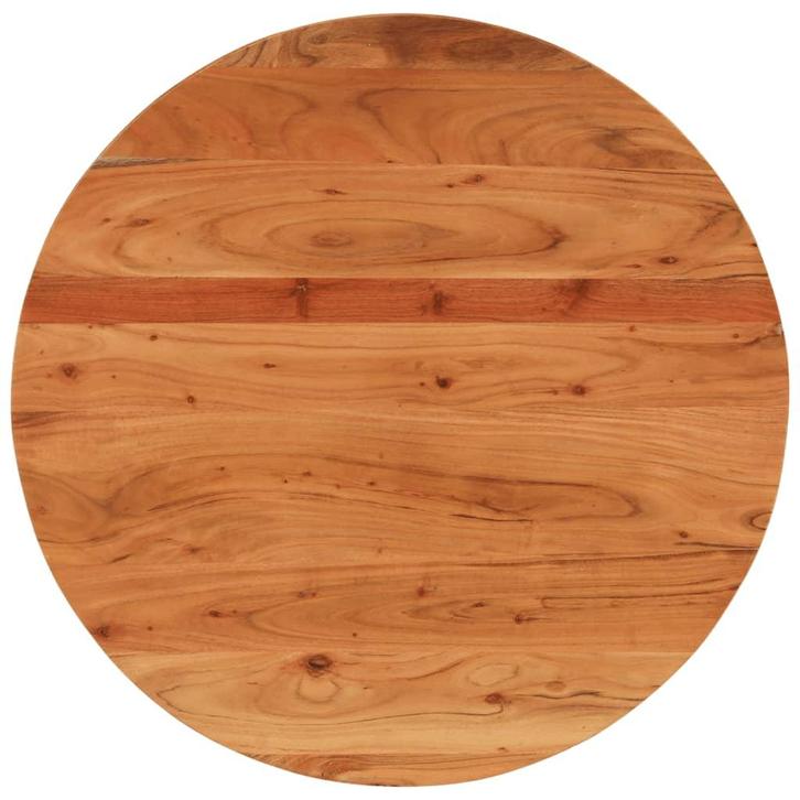 vidaXL Tafelblad rond Ø 70x3,8 cm massief acaciahout, Huis en Inrichting, Tafels | Eettafels, Nieuw, Verzenden