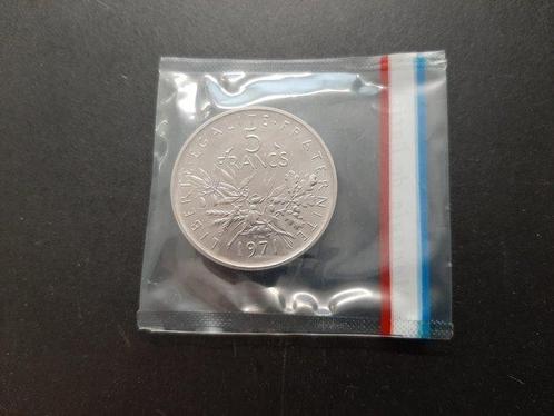 Frankrijk. 5 Francs 1971 Semeuse. Piéfort en Cupro-nickel, Postzegels en Munten, Munten | Europa | Euromunten