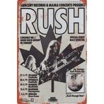 Wandbord -  Rush Canadas No 1 Hard Rock Group In Concert, Ophalen of Verzenden, Nieuw